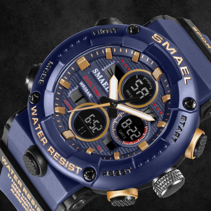 Digital Boy's Watch With Saffron Yellow Silicone Strap And Black Dial