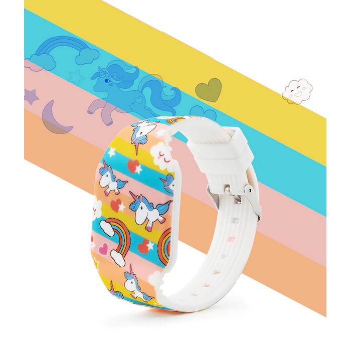 Girl's Digital Watch Unicorn and Rainbow Strap