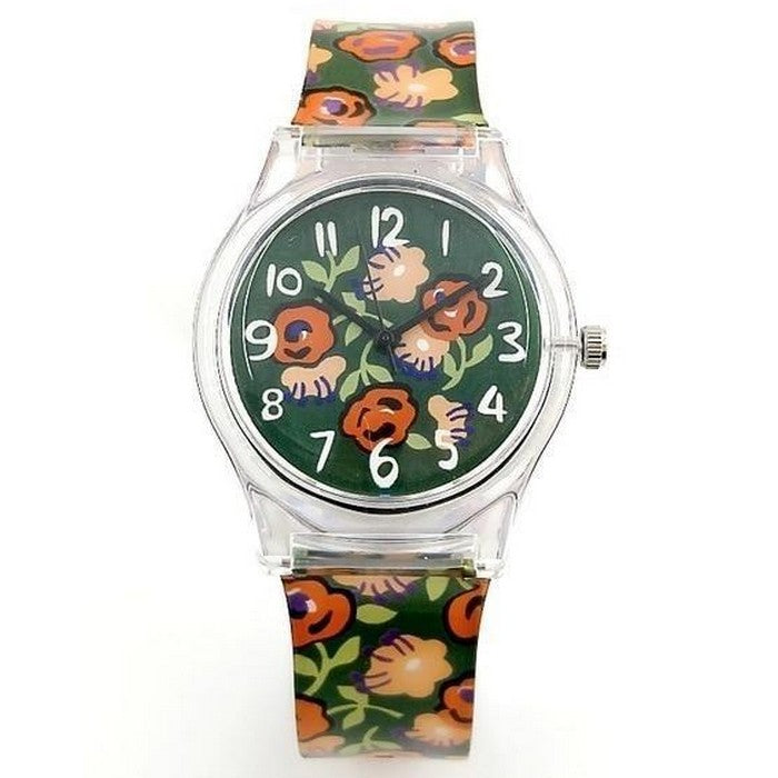 Analog Hippie Flowers Girl's Watch