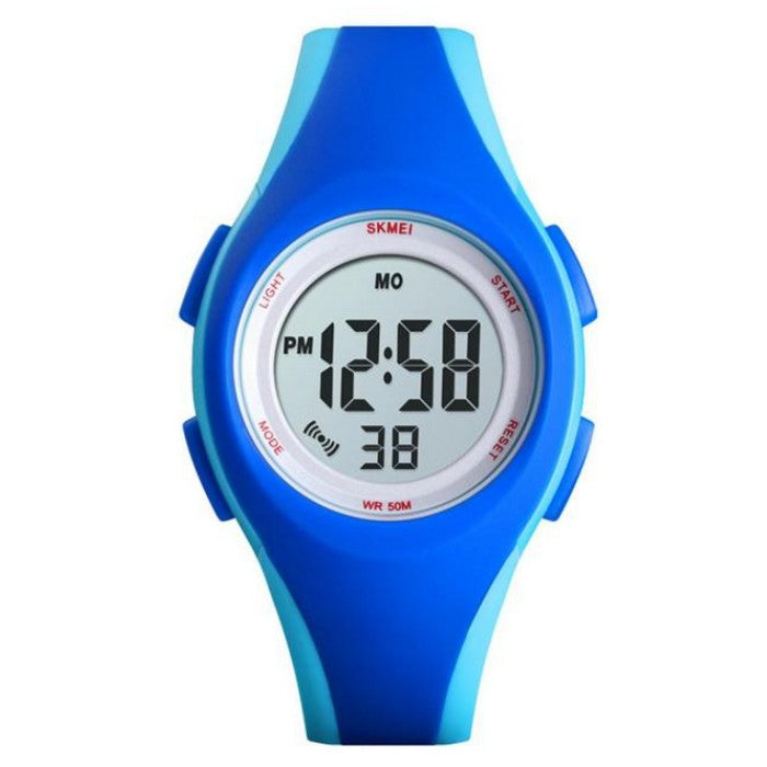 Digital Boy's Watch With Blue And Black Strap And Case