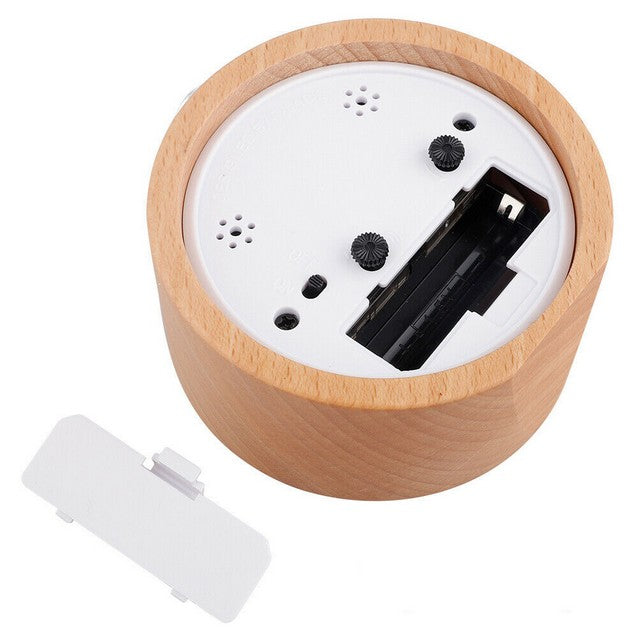 Analog Children's Alarm Clock with Wood Imitatio Case