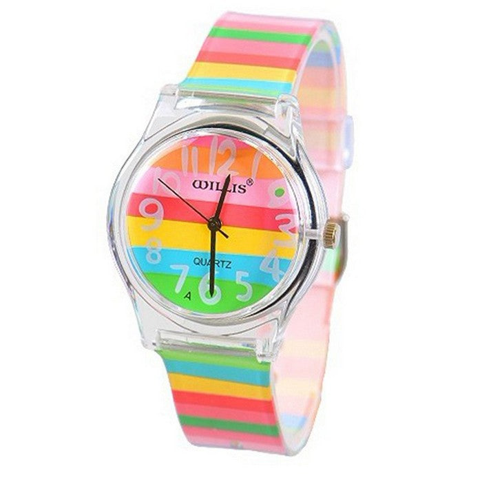 Girl's Watch with Multicolored Strap