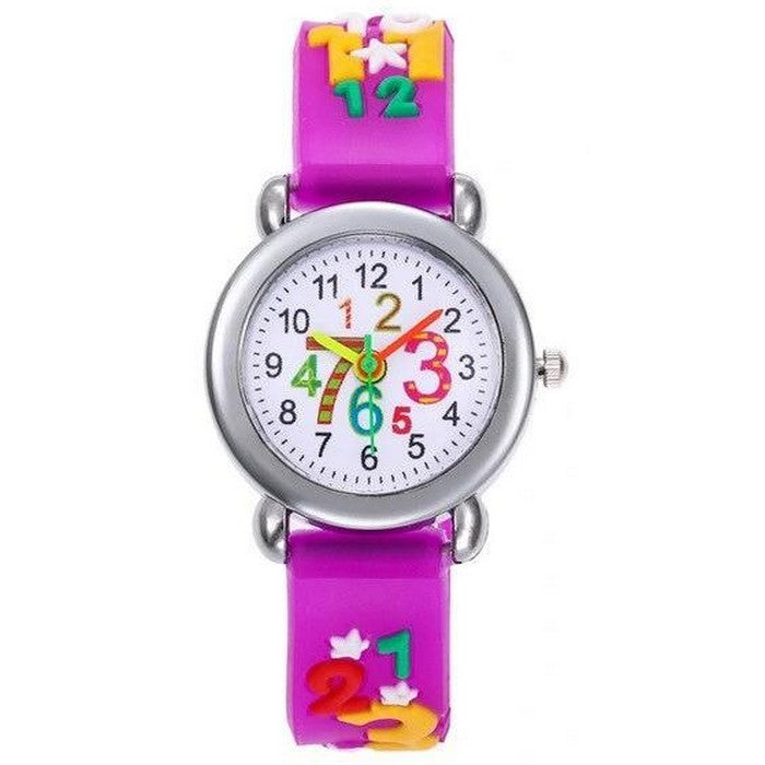 Analog Girl's Watch With Fairy Numbers Dial