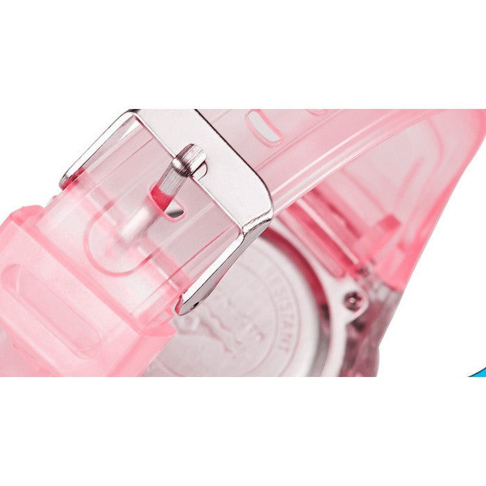 Digital Girl's Watch With Pink Silicone Strap