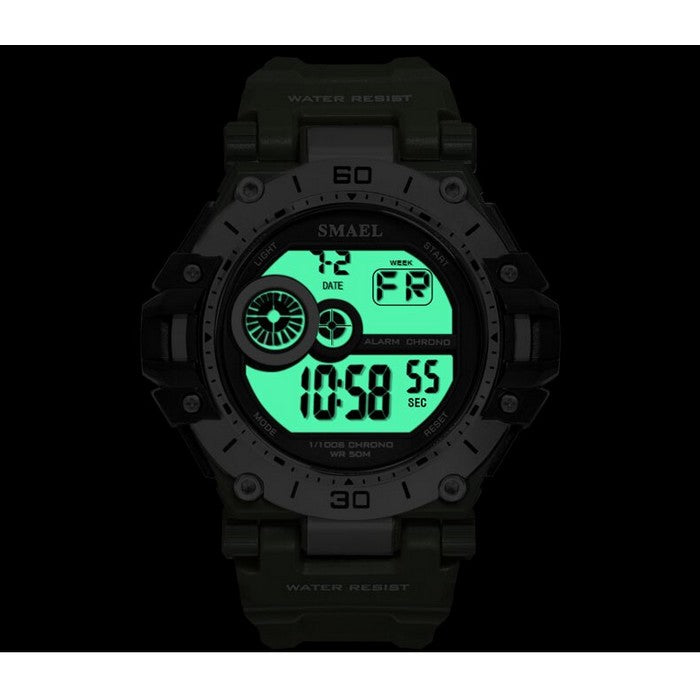 Waterproof 50 Meters Digital Sport Boy's Watch With Silicone Strap