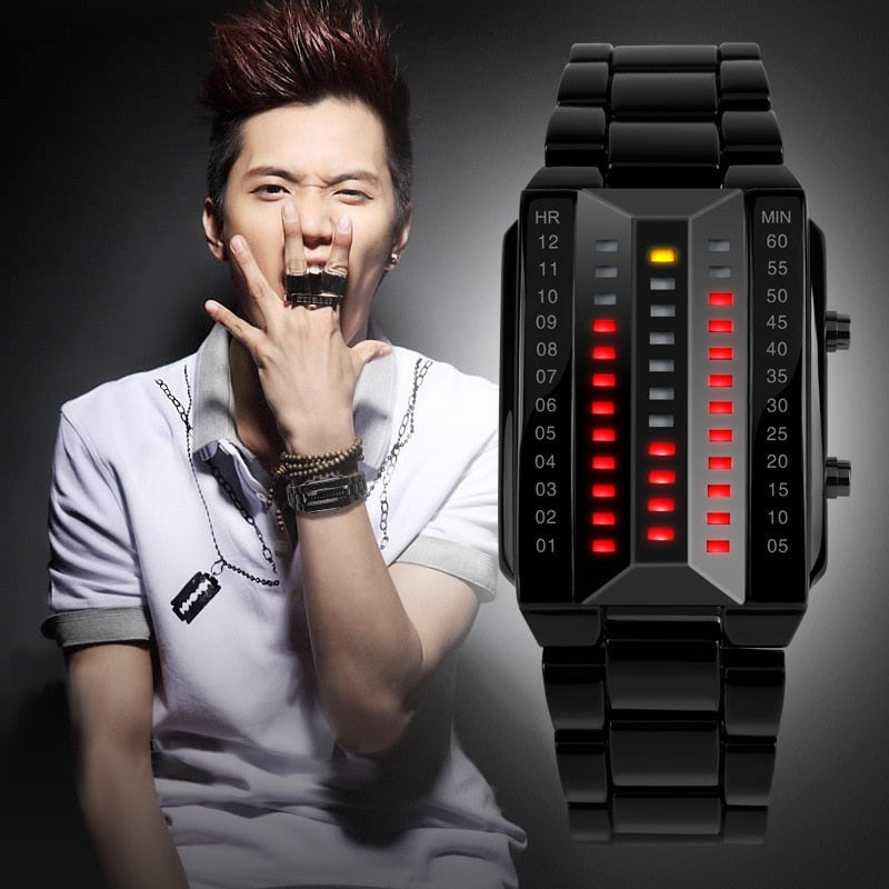 Original Boy's Watch With Steel Bracelet And LED