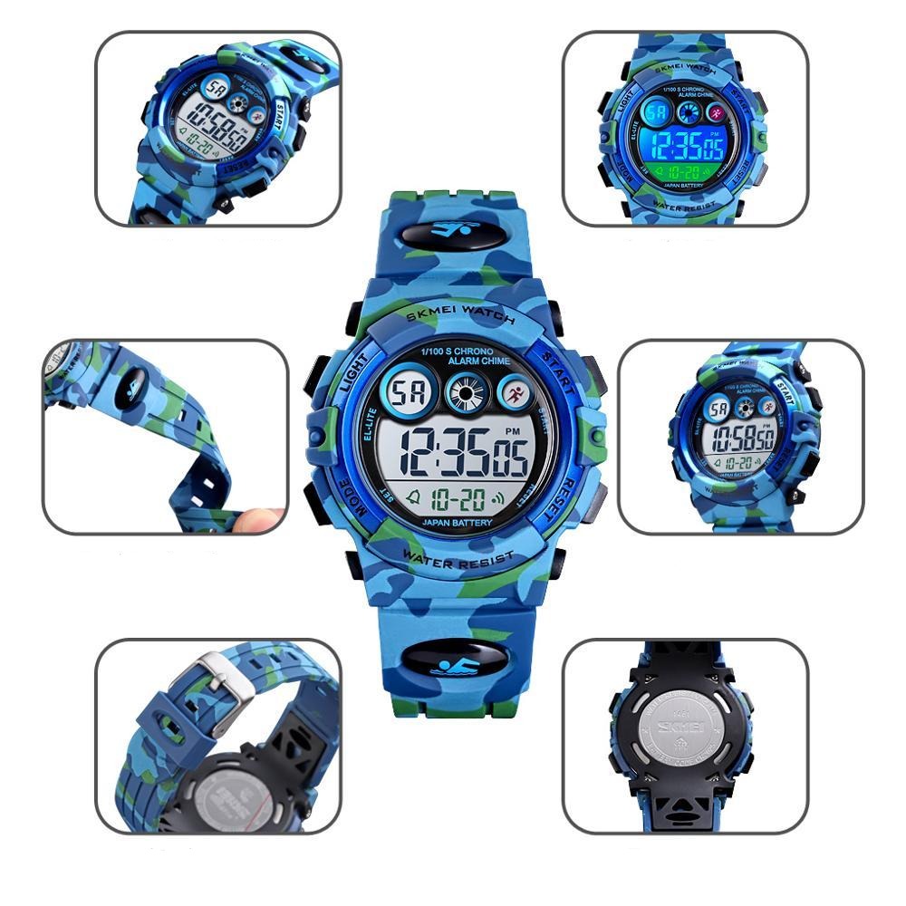 Digital Blue Camouflage Boy's Watch