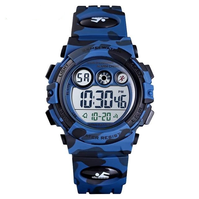 Digital Blue Camouflage Boy's Watch