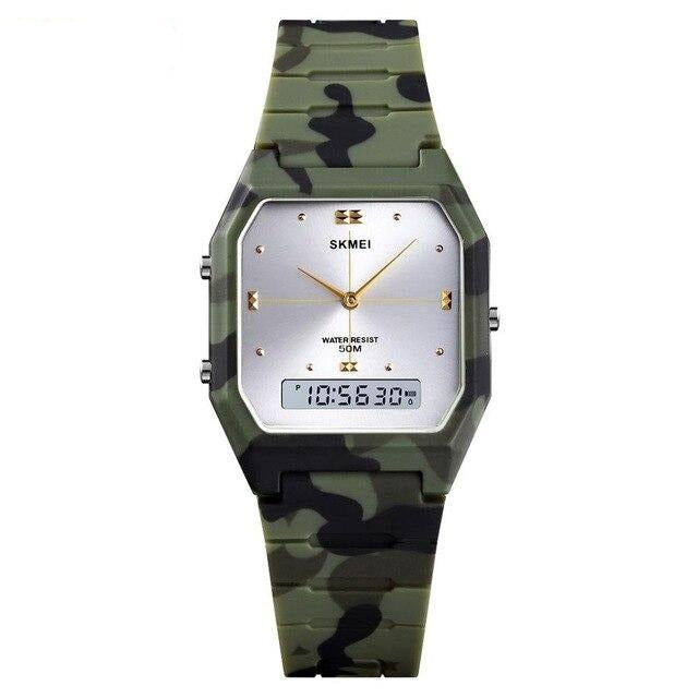 Blue Camouflage Boy's Watch With Double Display