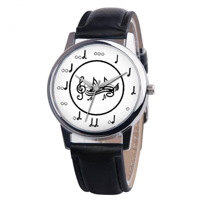 Analog Girl's Watch Musical Score Dial