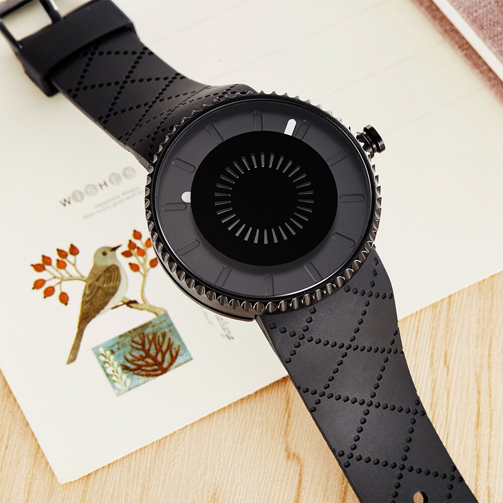 Analog Boy's Watch With White Silicone Strap And White And Black Dial