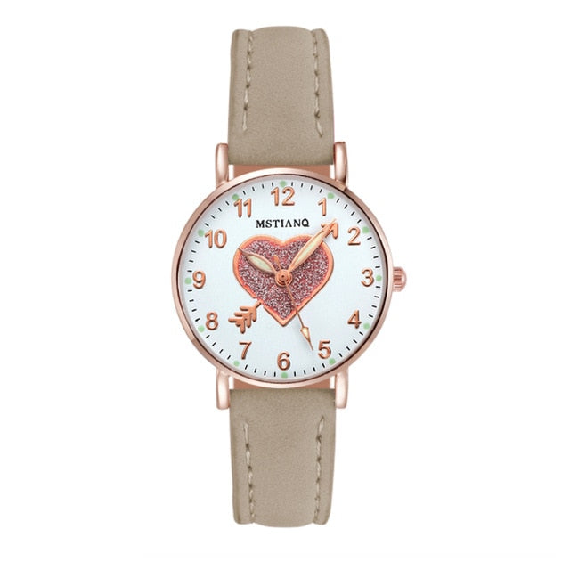 Analog Girl's Watch Heart With Arrow Of Love