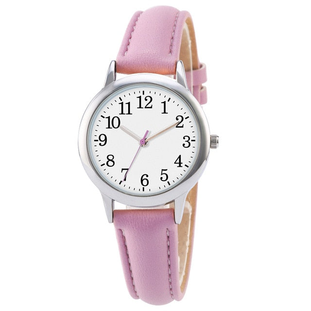 Kids on sale leather watch