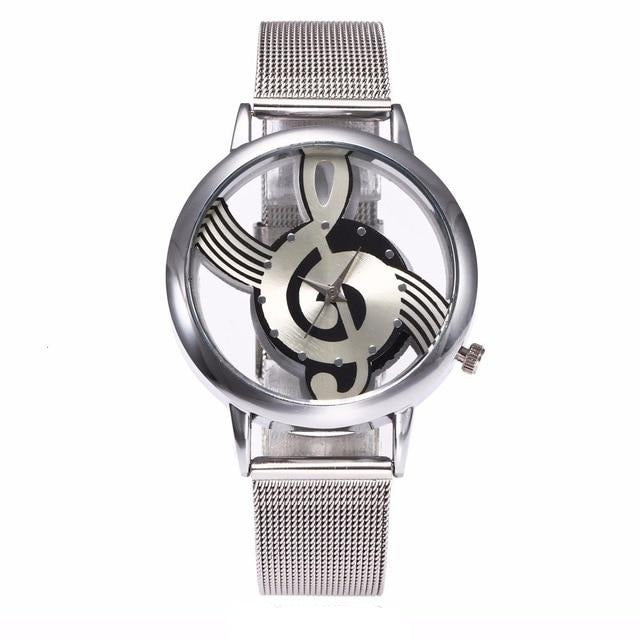 Analog Girl's Watch With Treble Clef Dial