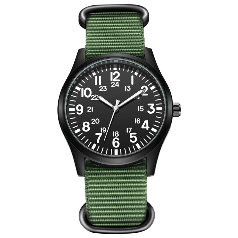 Analog Boy's Watch With Fabric Gray Strap