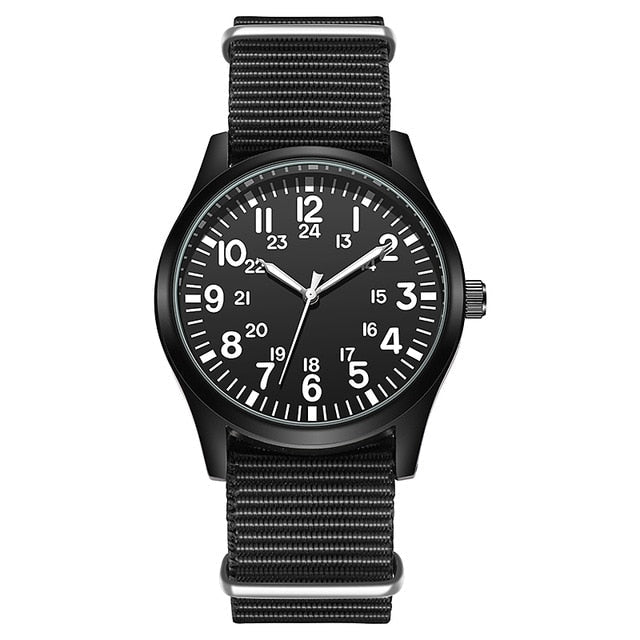 Analog Boy's Watch With Fabric Gray Strap