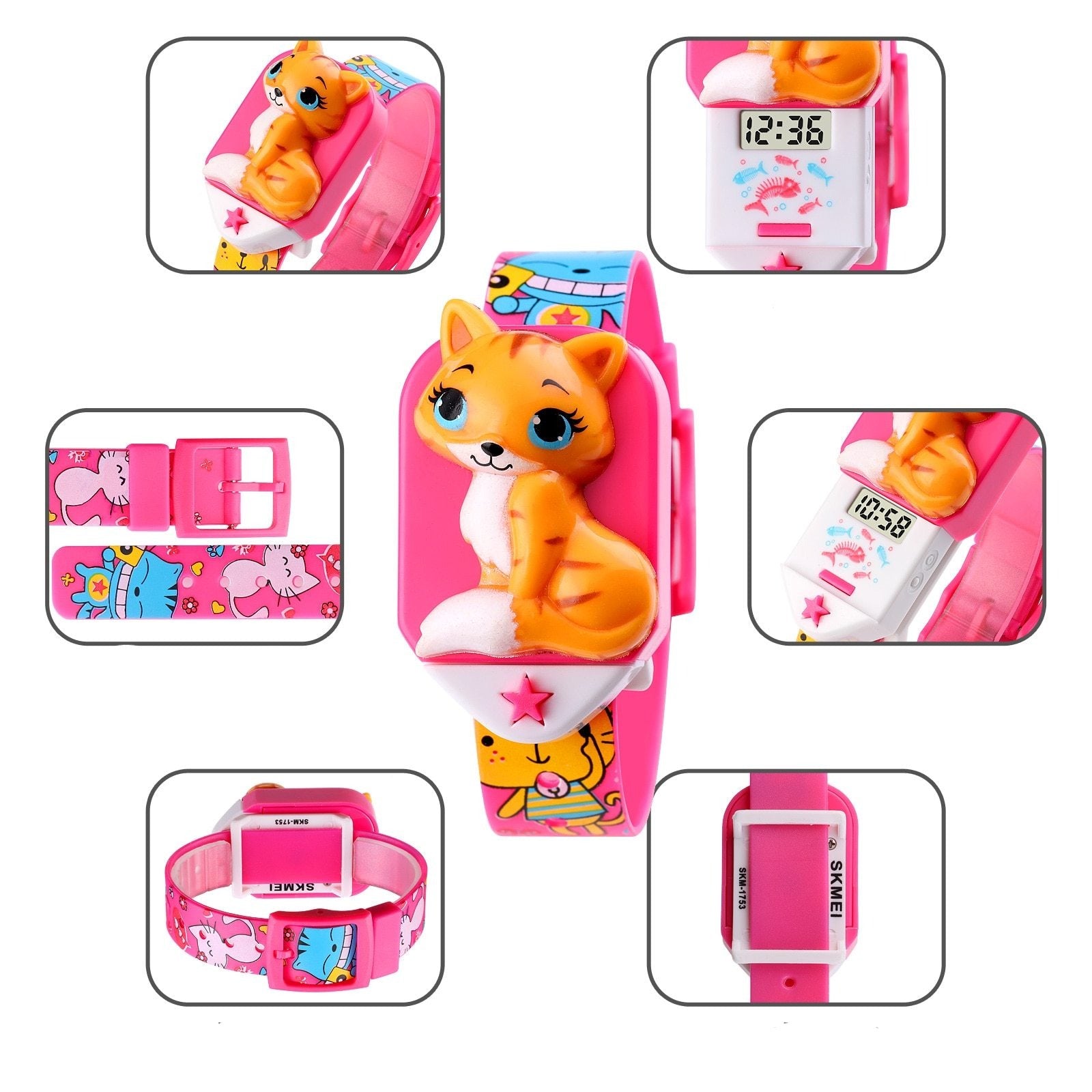 Girl's Digital Watch With Cute Fox Dial