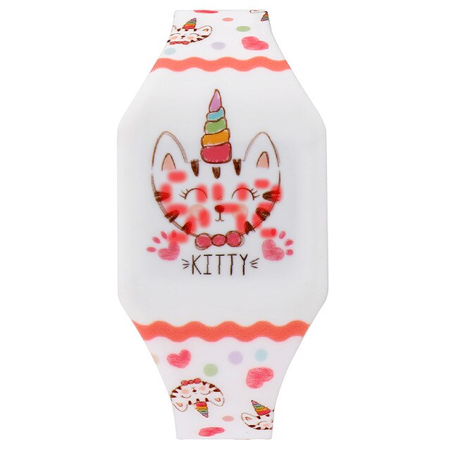 Digital Girl's Watch With Kitty Dial