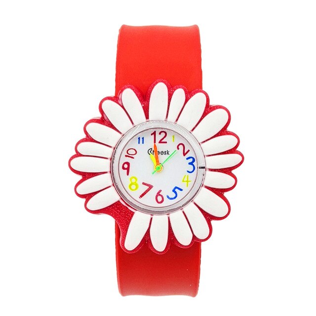 Girl's Flower Dial Educational Watch