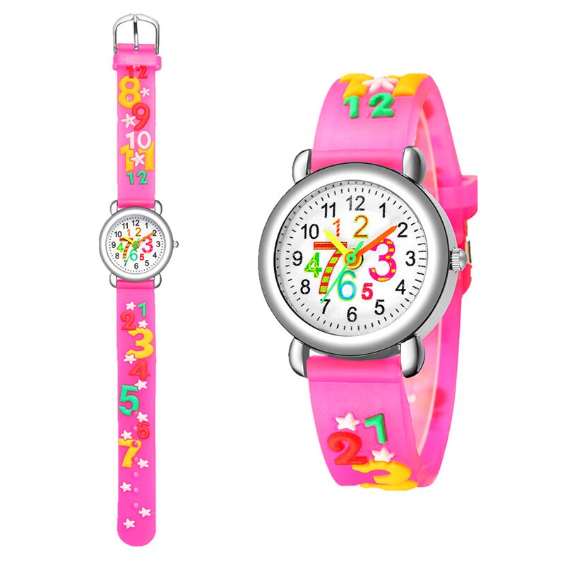 Analog Girl's Watch With Fairy Numbers Dial