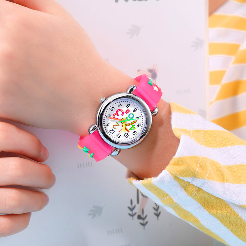 Analog Girl's Watch With Fairy Numbers Dial