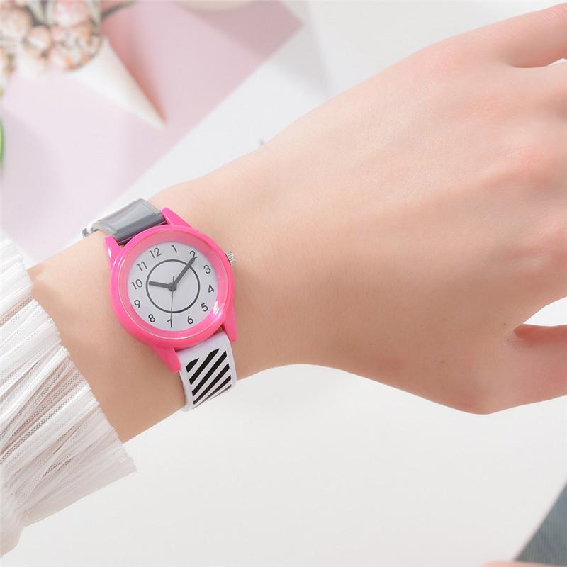 Analog Girl's Watch with White Polka Dot Strap