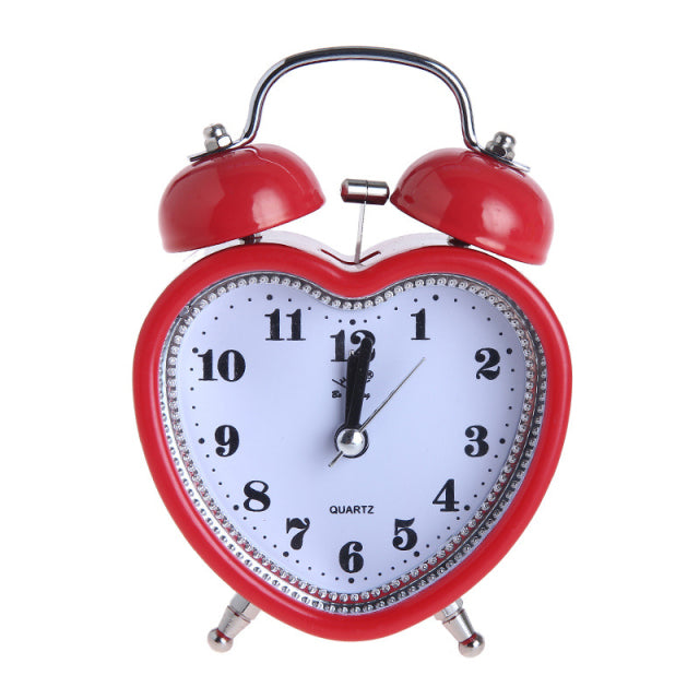 Analog Red Heart Girl's Alarm Clock