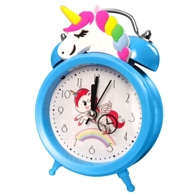 Analog Pink Unicorn Girl's Alarm Clock