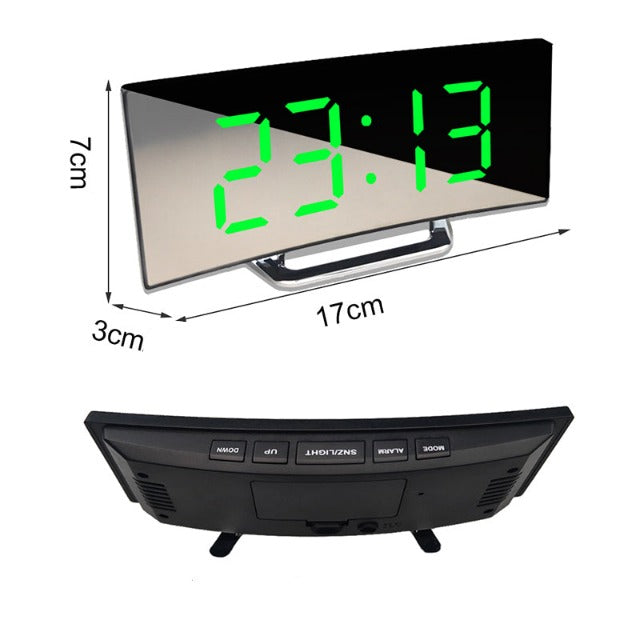 Digital Children's Alarm Clock With Curved Screen