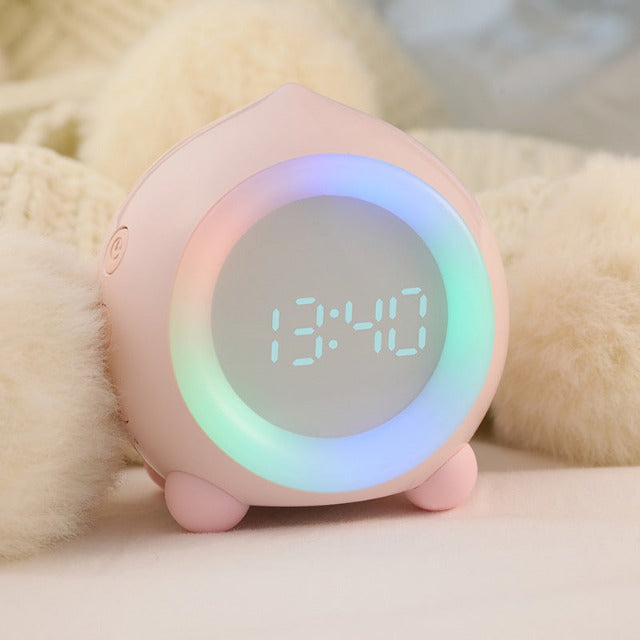 White & Blue Digital Children's Alarm Clock