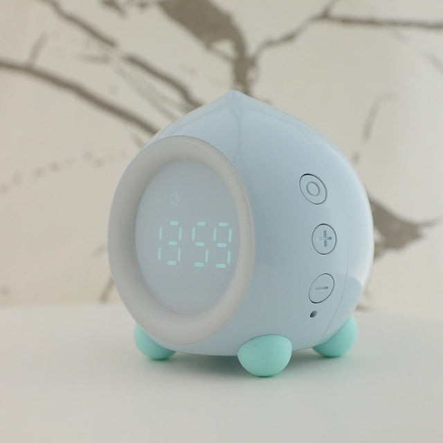 White & Blue Digital Children's Alarm Clock