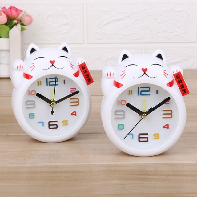 Analog Children's Lucky Cat Alarm Clock