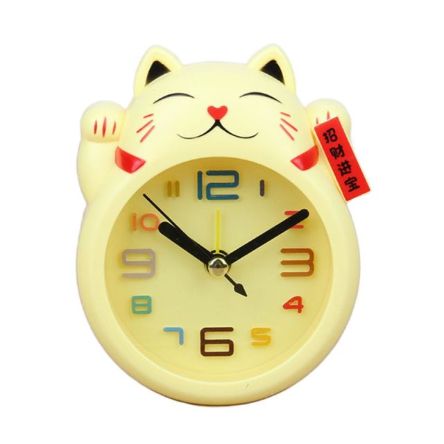 Analog Children's Lucky Cat Alarm Clock